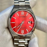 Citizen x Pantone Automatic Blazing Red Dial Silver Steel Strap Watch For Men - NJ0158-89W Authentic Buy Shop Now