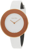 Calvin Klein Chic White Dial White Leather Strap Watch for Women - K7N236K2 Authentic Buy Shop Now