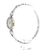 Bulova Analog Crystals Mother of Pearl Dial Silver Steel Strap Watch for Women - 98X109 Authentic Buy Shop Now