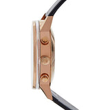 Calvin Klein Post Minimal Chronograph Rose Gold Dial Black Leather Strap Watch for Men - K7627201 Authentic Buy Shop Now
