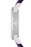 Burberry The City Silver Dial Purple Leather Strap Watch for Women - BU9122 Authentic Buy Shop Now