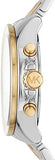 Michael Kors Wren Chronograph Crystals Silver Two Tone Steel Strap Watch for Women - MK6953 Authentic Buy Shop Now