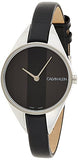 Calvin Klein Rebel Black Grey Dial Black Leather Strap Watch for Women - K8P231C1 Authentic Buy Shop Now