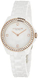 Coach Preston Mother of Pearl White Dial White Steel Strap Watch for Women - 14503662 Authentic Buy Shop Now