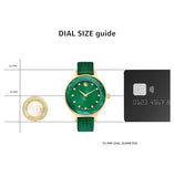 Swarovski Octea Nova Crystals Green Dial Green Leather Strap Watch for Women - 5650005 Authentic Buy Shop Now