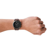 Emporio Armani Classic Chronograph Black Dial Brown Leather Strap Watch For Men - AR1919 Authentic Buy Shop Now