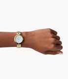 Emporio Armani Arianna Mother of Pearl Dial Gold Steel Strap Watch For Women - AR11198 Authentic Buy Shop Now
