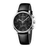 Calvin Klein Posh Black Dial Black Leather Strap Watch for Men - K8Q371C1 Authentic Buy Shop Now