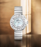 Swarovski Lovely Crystal Mother of Pearl Dial Silver Steel Strap Watch for Women - 1160307 Authentic Buy Shop Now