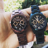 Fossil Perfect Boyfriend Multifunction Maroon Dial Maroon Steel Strap Watch for Women - ES4110 Authentic Buy Shop Now
