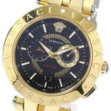 Versace V-Race Quartz Black Dial Gold Steel Strap Watch For Men - VEBV00519 Authentic Buy Shop Now
