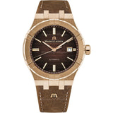 Maurice Lacroix Aikon Automatic Brown Dial Brown Leather Strap Watch For Men - AI6008-BRZ01-730-3 Authentic Buy Shop Now