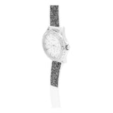 Guess Swirl Quartz Silver Dial White Silicone Strap Watch for Women - W1096L1 Authentic Buy Shop Now