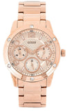 Guess Studio Rose Gold Dial Rose Gold Steel Strap Watch For Women - W0778L3 Authentic Buy Shop Now