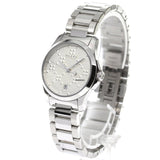 Gucci G Timeless Quartz Silver Dial Silver Steel Strap Watch For Women - YA126551 Authentic Buy Shop Now
