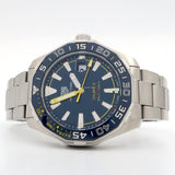 Tag Heuer Aquaracer Caliber 5 Match Timer Shinji Kagawa Edition Blue Dial Silver Steel Strap Watch for Men - WAY201H.BA0927 Authentic Buy Shop Now