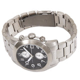 Marc Jacobs Larry Chronograph Black Dial Silver Steel Strap Watch for Men - MBM5050 Authentic Buy Shop Now