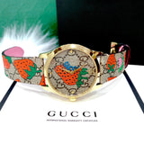 Gucci G Timeless Brown Dial Brown Leather Strap Watch For Women - YA1264133 Authentic Buy Shop Now