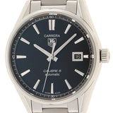 Tag Heuer Carrera Automatic Black Dial Silver Steel Strap Watch for Men - WAR211A.BA0782 Authentic Buy Shop Now
