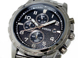 Fossil Dean Chronograph Black Dial Black Steel Strap Watch for Men - FS4721 Authentic Buy Shop Now