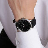 Fossil The Minimalist Three Hand Black Dial Black Leather Strap Watch for Men - FS5398 Authentic Buy Shop Now