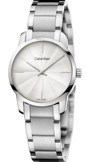 Calvin Klein City White Dial Silver Steel Strap Watch for Women - K2G23146 Authentic Buy Shop Now