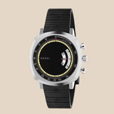 Gucci Grip Chronograph Black Dial Black Rubber Strap Watch For Men - YA157301 Authentic Buy Shop Now