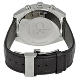 Calvin Klein Masculine Chronograph White Dial Black Leather Strap Watch for Men - K2H27120 Authentic Buy Shop Now