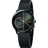 Calvin Klein Minimal Black Dial Black Mesh Bracelet Watch for Women - K3M224X1 Authentic Buy Shop Now