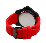Tommy Hilfiger Windsurf Black Dial Red Rubber Strap Watch for Men - 1791112 Authentic Buy Shop Now