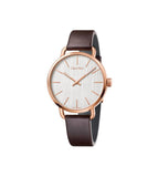 Calvin Klein Even White Dial Brown Leather Strap Watch for Women - K7B236G6 Authentic Buy Shop Now