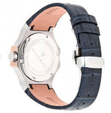 Maserati Potenza Diamonds Silver Dial Blue Leather Strap Watch For Women - R8851108502 Authentic Buy Shop Now