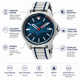 Lacoste Capbreton Blue Dial Silver Steel Strap Watch for Men - 2010944 Authentic Buy Shop Now
