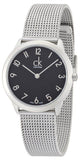 Calvin Klein Minimal Black Dial Silver Mesh Bracelet Watch for Women - K3M52151 Authentic Buy Shop Now