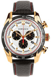 Versace V-Ray Chronograph White Dial Black Leather Strap Watch for Men - VDB040014 Authentic Buy Shop Now