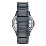 Armani Exchange Hampton Skeleton Grey Dial Blue Steel Strap Watch For Men - AX2401 Authentic Buy Shop Now