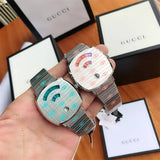 Gucci Grip Quartz Silver Dial Silver Steel Strap Watch For Women - YA157438 Authentic Buy Shop Now