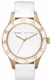 Marc Jacobs Blade White Dial White Leather Strap Watch for Women - MBM1098 Authentic Buy Shop Now