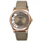 Marc Jacobs Henry Dinky Skeleton Beige Dial Beige Leather Strap Watch for Women - MBM1245 Authentic Buy Shop Now