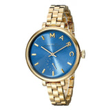 Marc Jacobs Sally Blue Dial Gold Steel Strap Watch for Women - MBM3366 Authentic Buy Shop Now