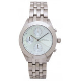 Marc Jacobs Peeker Chronograph Silver Dial Silver Steel Strap Watch for Women - MBM3371 Authentic Buy Shop Now