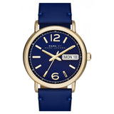 Marc Jacobs Fergus Blue Dial Blue Leather Strap Watch for Women - MBM8650 Authentic Buy Shop Now