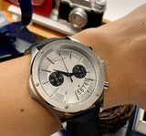 Maserati Circuito Chronograph Analog White Dial Black Leather Strap Watch for Men - R8871627005 Authentic Buy Shop Now