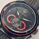 Maserati Traguardo Chronograph Black Dial Black Leather Strap Watch for Men - R8871612023 Authentic Buy Shop Now