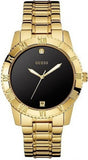 Guess Classic Diamonds Black Dial Gold Steel Strap Watch for Men - W0416G2 Authentic Buy Shop Now