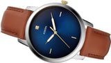 Fossil The Minimalist 3H Blue Dial Brown Leather Strap Watch for Men - FS5499 Authentic Buy Shop Now