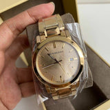 Burberry The City Gold Dial Gold Steel Strap Watch for Women - BU9033 Authentic Buy Shop Now