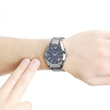 Emporio Armani Classic Blue Dial Silver Steel Strap Watch For Men - AR1635 Authentic Buy Shop Now