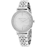 Michael Kors Cinthia White Mother of Pearl Dial Silver Steel Strap Watch for Women for Women - MK3641 Authentic Buy Shop Now