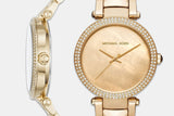 Michael Kors Parker Gold Mother of Pearl Dial Gold Steel Strap Watch for Women - MK6425 Authentic Buy Shop Now